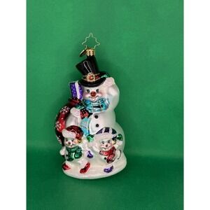 Christopher Radko - The Family Snow - Snowman & Snow Kids Ornament 1016709